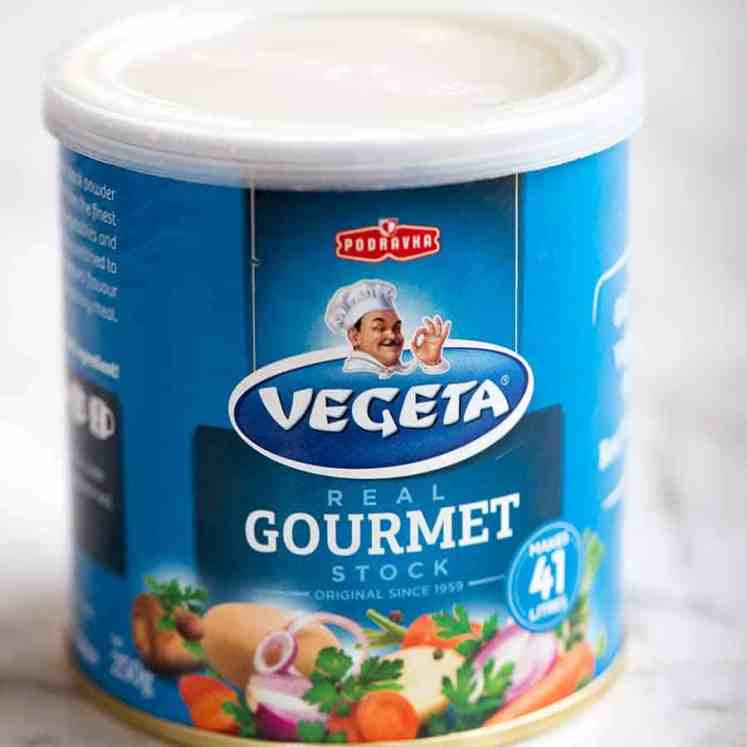 Can of Vegeta stock powder / granulated bouillon
